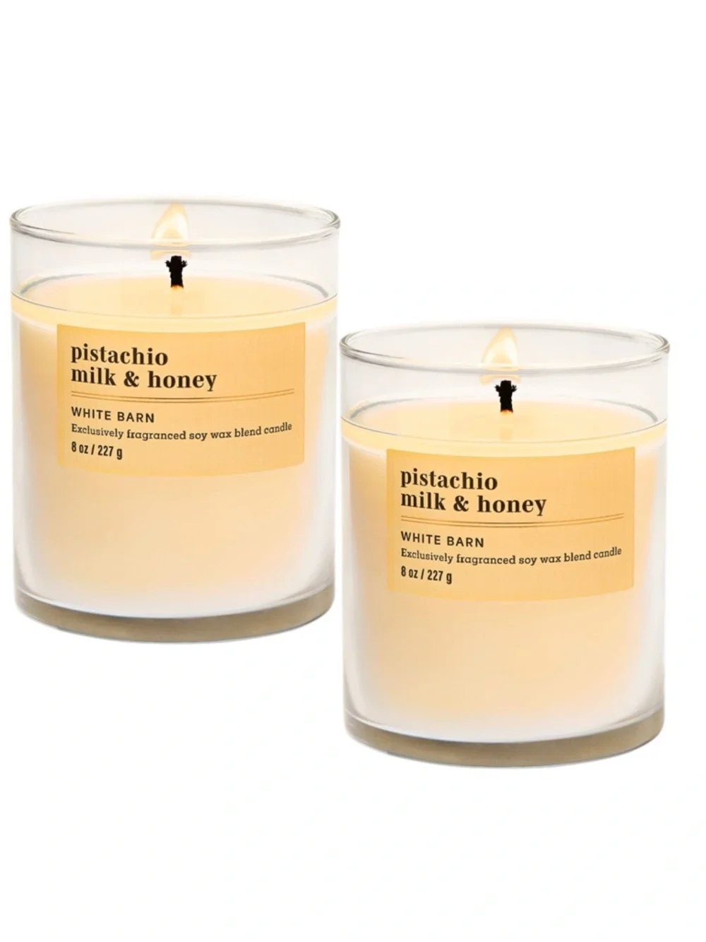 Bath & Body Works PISTACHIO MILK & HONEY Single-Wick Candle X 2 - Picture 1 of 6
